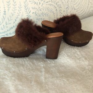 Donald Pliner suede w/rabbit fur made in Italy - 9